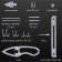 Survival card 17B1 multifunctional fishing, stainless steel