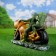Garden figure "Frog on a motorcycle" 48x35x12cm