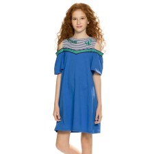 Dress for girls, height 116 cm, blue color