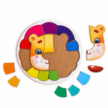 Wooden puzzle for children "Leo", we study the colors-5