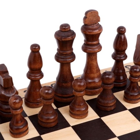 Wooden chess 29 x 29 cm, King H-9 cm, pawn H-4 cm-2