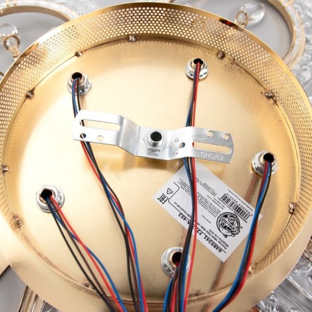 Causteen with PDU 1840/5GD LED 80W 3000-6000k Dimmer chrome gold 51x51x8 cm Bayerluux-9