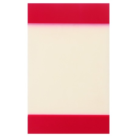 Block with a sticky edge, 82 mm x 52 mm, 20 sheets, transparent plastic with burgundy inserts