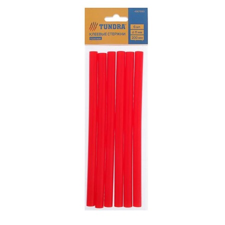 Glue rods tundra, 11 x 200 mm, red, 6 pcs.-3