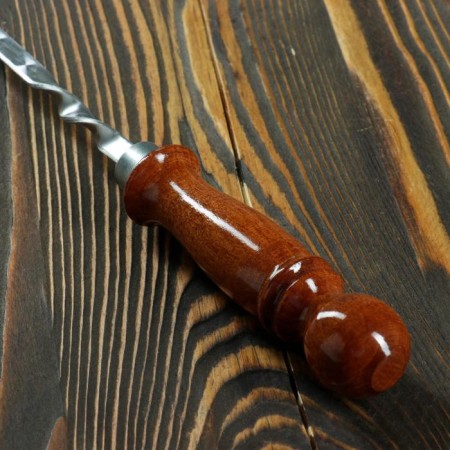 Uzbek poker with a wooden handle, with a pattern, 70*1 cm, full length 92 cm, steel 3 mm-2