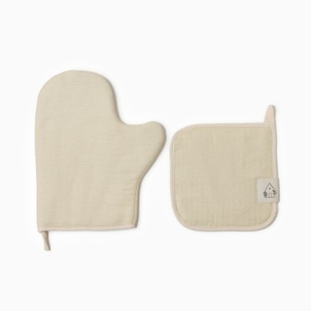 Set of kitchen. Ethel Home col. Dairy, mittens-seging 18x29 cm, take 19x19 cm, 100%-1