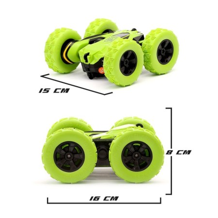 Radio-controlled car-controlled car, “Strokach”, scale 1:28, with a battery, green color-1