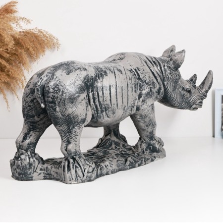Figure "Rhino" 75x26x40cm, gray-3