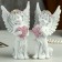 Souvenir Polystone "Angel in a pink wreath with a heart from roses" MIX 15x7.8x5.5 cm