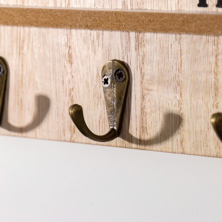 Hooks decorative wood "house with a striped roof" 30x20x3.5 cm-1