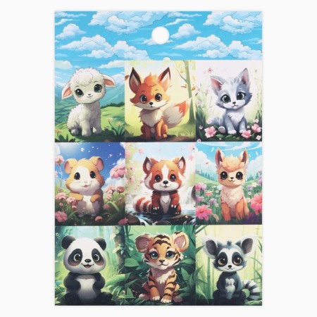 Set of paper stickers "anime", 10 pieces, 11 x 15.5 cm-3