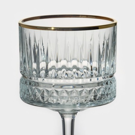 Elysia glass glasses set, 500 ml, 4 pcs, with a golden border-2