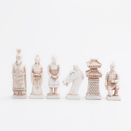 Chess desktop souvenir "terracotta army" 43x43 cm, King H-9.5 cm, pawn H-7.5 cm-12
