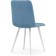 Stool on a metal frame chilli to metal/velor, white/blue 43.5x50x87.5 cm
