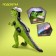Dinosaur radio-controlled T-REX, light and sound effects, works from batteries, green color