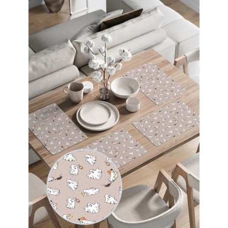 A set of napkins for setting the Ghost Suetologists, rectangular, rounded edges, size 30x46 cm, 4 pcs-1