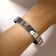 Bracelet Unisex "Style" rectangles, black color with silver, 21 cm