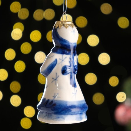 Souvenir on the tree "Snow Maiden", 9 cm, gzhel-5
