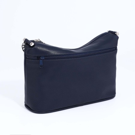 Janelli Cross-Bod with a zipper, external pocket, blue color-1