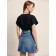 Female T -shirt, size XS, black color