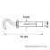 Steelrex anchor bolt, with a hook, galvanized, 8x45 mm, 3 pcs