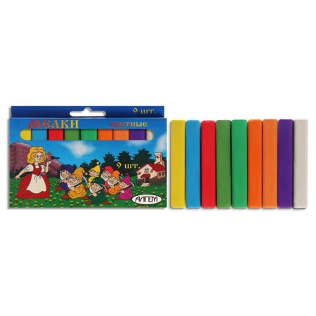 Loars of colored algems, in a set of 9 pieces, square