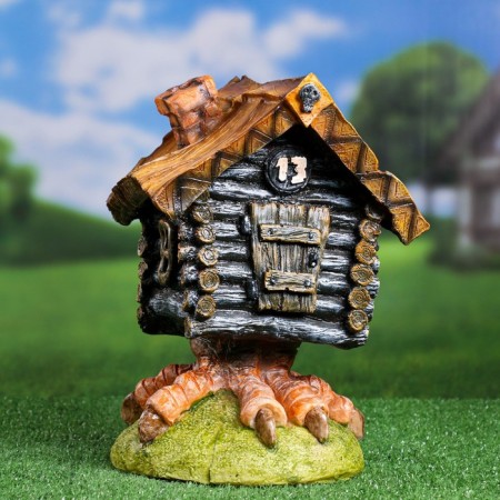 Garden figure "Hut on chicken legs" 32x23x21cm
