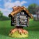 Garden figure "Hut on chicken legs" 32x23x21cm