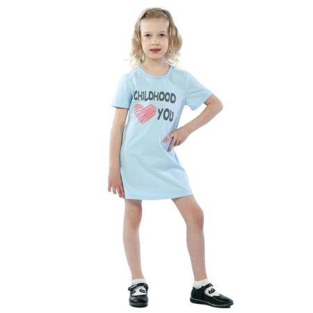 Children's dress Childhood, height 110 cm, light blue color