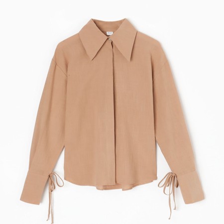 Women's shirt minku: casual collection beige color, river 52-6
