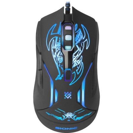 Mouse Defender Bionic GM-250L, wired, game, optical, 3200DPI, black-1