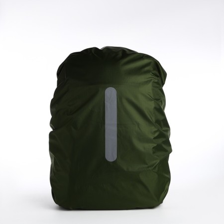 A cover for a backpack 60 liters, with a reflective strip, green color-1