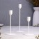 Set of candlesticks "Trio" 8x24; 8x19; 8x14cm, white