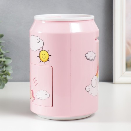 Piggy bank Plastic "Bank. Unicorn" code castle, sound aa pink 15x21 cm-1