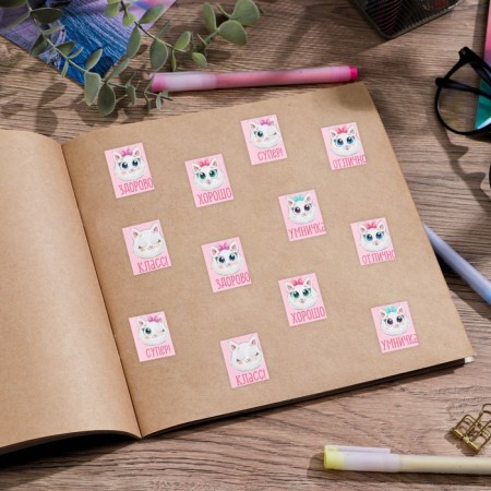 Paper stickers of the “Micheu Cat”, 10.5 x 18 cm-2