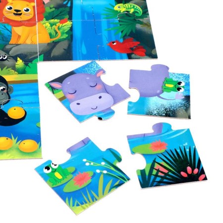 Puzzles 8 in 1, "Animals of Africa", bilateral-4