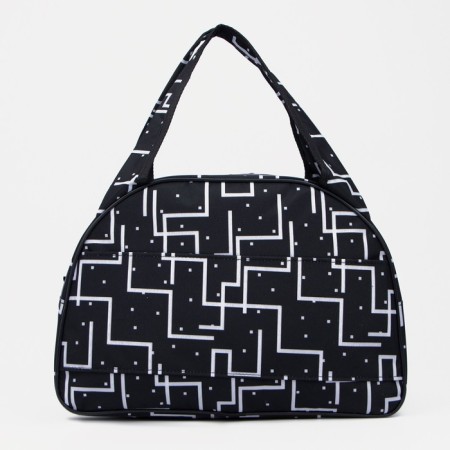 Road bag on a zipper, a suitcase holder, black / white color-1