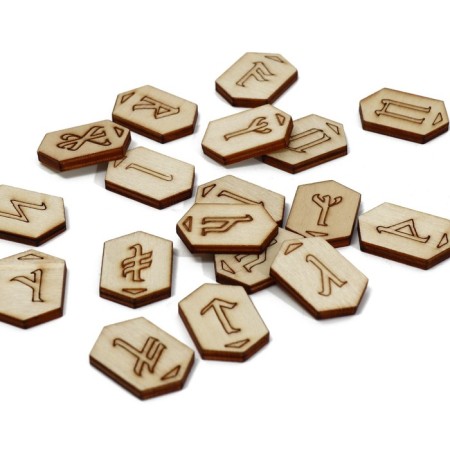 Gadal runes "Slavic", 18 runes, velvet bag (12x18 cm), 16+-5
