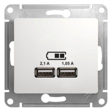 USB Sche GSL000133 Glossa, SP, 2 Rosettes, White Color