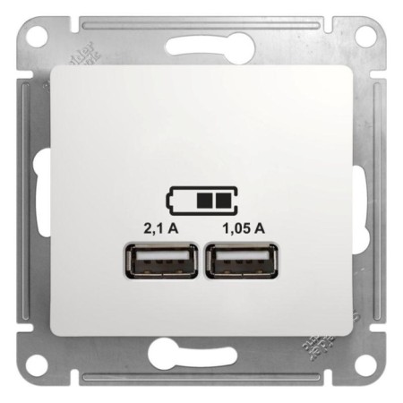 USB Sche GSL000133 Glossa, SP, 2 Rosettes, White Color