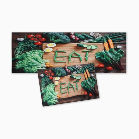 A set of rugs for the kitchen Ethel "EAT" 2 pcs, 38x58 cm, 38x118 cm