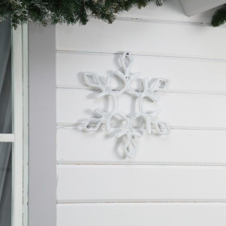 Neon figure "Snowflake", 37 cm, 288 LED, 12 V, 8 modes, glow of blue/white-1