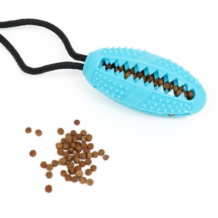 Dog toy "Ellipsoid for treats on the suction cup", 40 x 9 cm, blue-7