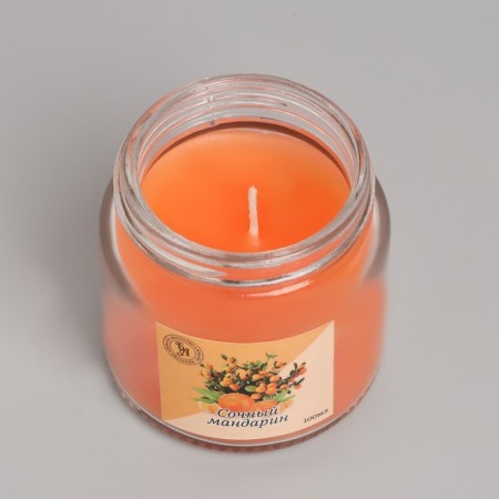 Aromatic candle in glass 6.3cm, 100ml, juicy tangerine-3