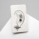 Earrings "Kuffs" polar stars, set 3 pcs, white color in silver