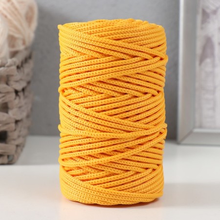 Knitted polypropylene cord without a core 3 mm /50 m (yellow)