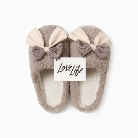 Women's slippers, size 38-39, brown color-3