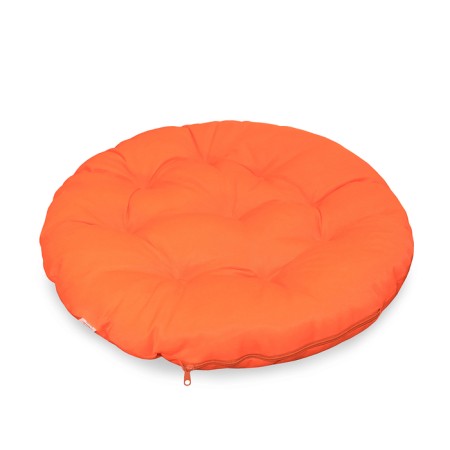 The pillow is round on the armchair waterproof D60 cm, orange color, Greta 20%, polyester 80%-2