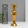Ceramics candlestick per 1 candle "Voal" d = 1.5 cm gold 9.8x9.8x30.5 cm