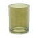 A glass for dental brushes, 8x8x10 cm, green color